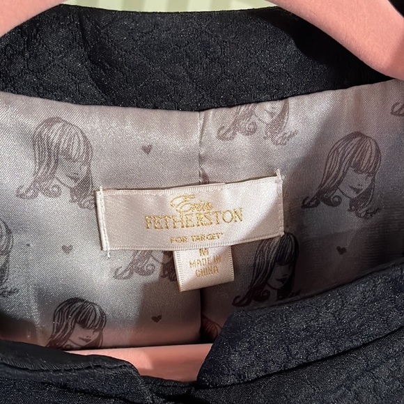 Erin Fetherston Black Puff Sleeve Blazer Jacket Womens M Formal Event Coquette - Picture 3 of 7